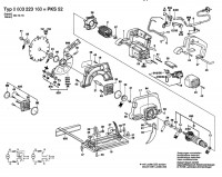 Bosch 0 603 223 160 Pks 52 Circular Hand Saw 230 V / Eu Spare Parts